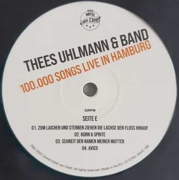 3LP Thees Uhlmann & Band: 100.000 Songs Live In Hamburg LTD | CLR
