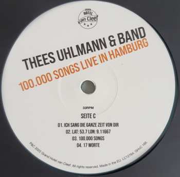 3LP Thees Uhlmann & Band: 100.000 Songs Live In Hamburg LTD | CLR