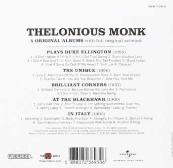5CD/Dobozkészlet Thelonious Monk: 5 Original Albums