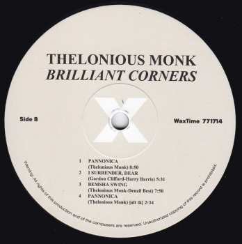 LP Thelonious Monk: Brilliant Corners LTD