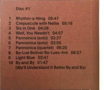 2CD Thelonious Monk: Les Liaisons Dangereuses 1960 DLX
