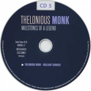10CD/Dobozkészlet Thelonious Monk: Milestones Of A Legend