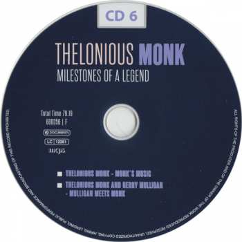 10CD/Dobozkészlet Thelonious Monk: Milestones Of A Legend