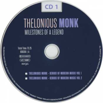 10CD/Dobozkészlet Thelonious Monk: Milestones Of A Legend