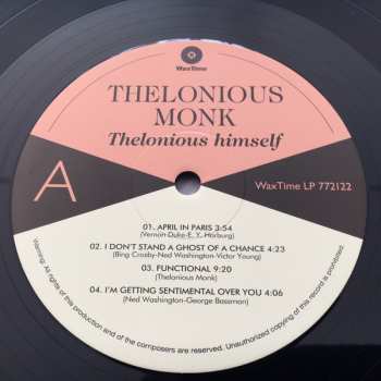 LP Thelonious Monk: Thelonious Himself LTD