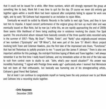 CD John Coltrane: Thelonious Monk With John Coltrane