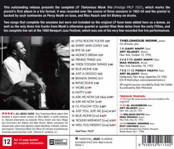CD Thelonious Monk Trio: Thelonious Monk Trio