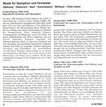 CD Philharmonia Orchestra: Music For Saxophone And Orchestra