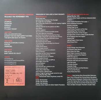 2LP Thin Lizzy: Live And Dangerous At Hammersmith 14 Nov 1976 LTD