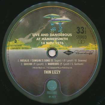 2LP Thin Lizzy: Live And Dangerous At Hammersmith 14 Nov 1976 LTD