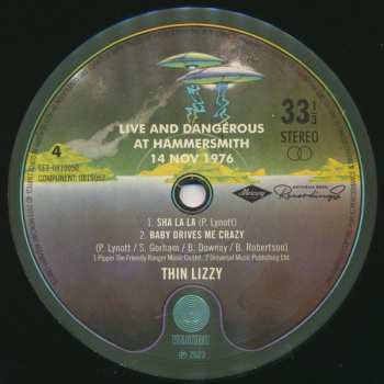2LP Thin Lizzy: Live And Dangerous At Hammersmith 14 Nov 1976 LTD