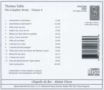 CD Thomas Tallis: Lamentations And Contrafacta