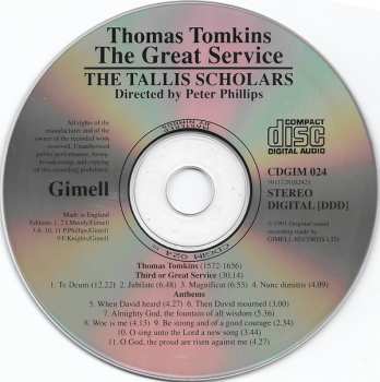 CD The Tallis Scholars: The Great Service