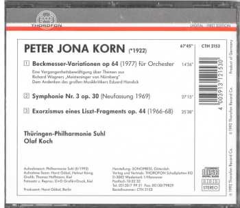 CD Thüringen-Philharmonie Suhl: Beckmesser / Symphony / Exorcism