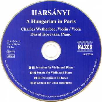 CD Tibor Harsanyi: A Hungarian In Paris