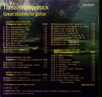 CD Tilman Hoppstock: Great Studies For Guitar - Villa-Lobos - Paganini - Carcassi - Willcocks
