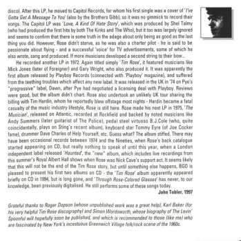 CD Tim Rose: Tim Rose / Through Rose Colored Glasses