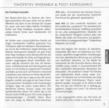 CD Timofeyev Ensemble: Shloyme