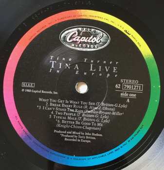2LP Tina Turner: Tina Live In Europe