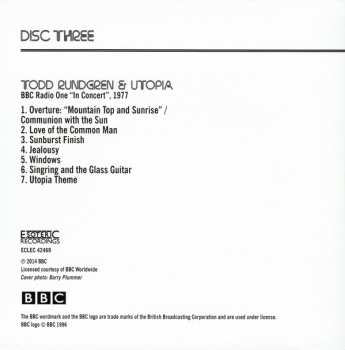 3CD/DVD/Dobozkészlet Todd Rundgren: At The BBC 1972-1982