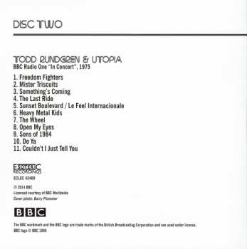 3CD/DVD/Dobozkészlet Todd Rundgren: At The BBC 1972-1982