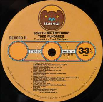 2LP Todd Rundgren: Something / Anything ?