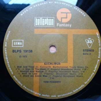 LP Tom Fogerty: Excalibur