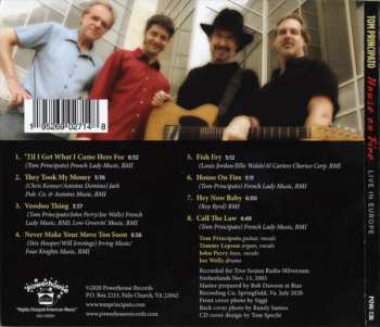CD Tom Principato: House On Fire Live In Europe DIGI