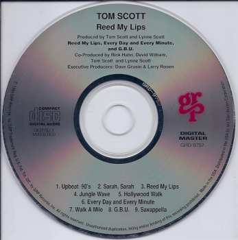 CD Tom Scott: Reed My Lips