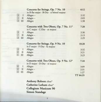 CD Tomaso Albinoni: Double Oboe Concertos & String Concertos - Volume II