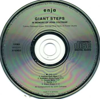 CD Tommy Flanagan: Giant Steps (In Memory Of John Coltrane)
