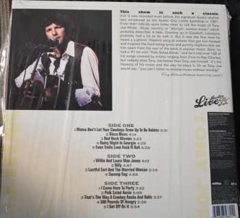 2LP Tony Joe White: Live From Austin, TX CLR | LTD