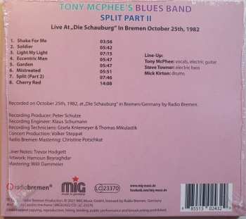 CD Tony McPhee Band: Split Part II - Live In Bremen 1982 DIGI