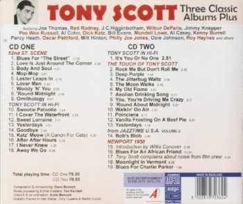 2CD Tony Scott: Three Classic Albums Plus: 52nd St. Scene / Tony Scott In Hi-Fi / The Touch Of Tony Scott / Newport 1958