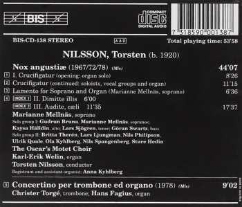 CD Torsten Nilsson: Nox Angvstiæ (For Soli, Double Chorus & Organ) / Concertino For Trombone & Organ