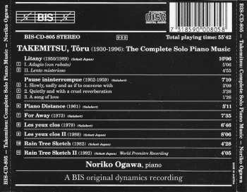 CD Toru Takemitsu: Rain Tree: The Complete Solo Piano Music Of Tōru Takemitsu