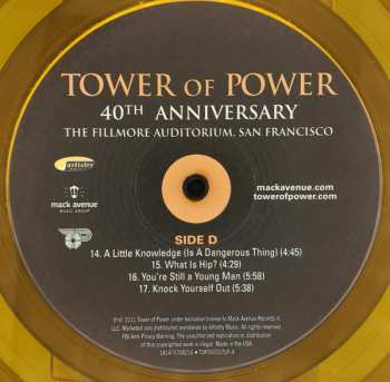2LP Tower Of Power: 40th Anniversary The Fillmore Auditorium, San Francisco LTD | NUM | CLR