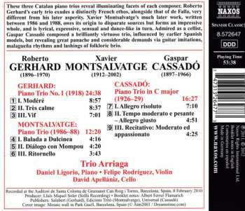 CD Trio Arriaga: Piano Trios: Gerhard / Cassado / Montsalvatge