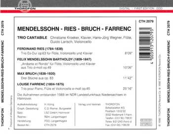 CD Trio Cantabile: Mendelssohn ‧ Ries ‧ Bruch ‧ Farrenc