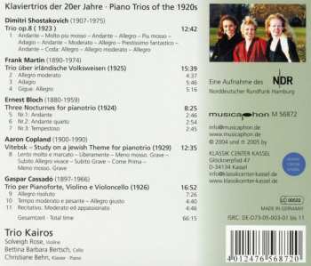 CD Dmitri Shostakovich: Klaviertrios Der 20er Jahre = Piano Trios Of The 1920s