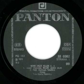 SP Karel Růžička Trio: Mini Jazz Klub 4