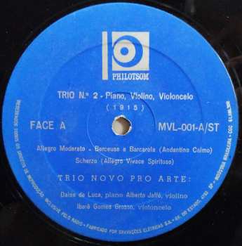 LP Trio Novo Pro Arte: Villa-Lobos - Trios