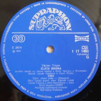 2LP Václav Trojan: Zlatá Brána