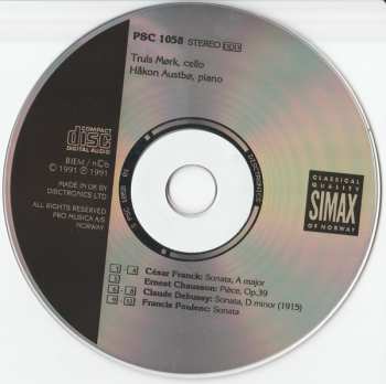 CD Truls Mørk: César Franck Sonata, A major Ernest Chausson Pièce. Op. 39 Claude Debussy Sonata, D minor Francis Poulenc Sonata