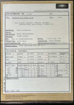 LP Pyotr Ilyich Tchaikovsky: Symphonie Nr. 4 LTD | NUM