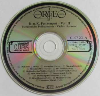 CD The Czech Philharmonic Orchestra: K.u.K. Festkonzert Vol. II