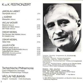 CD The Czech Philharmonic Orchestra: K.u.K. Festkonzert Vol. II