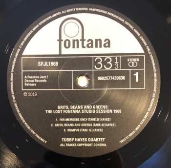 LP Tubby Hayes Quartet: Grits, Beans And Greens