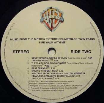 LP Angelo Badalamenti: Twin Peaks - Fire Walk With Me (Music From The Motion Picture Soundtrack)