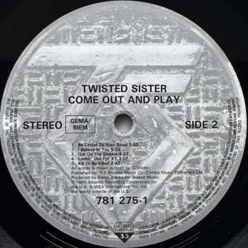 LP Twisted Sister: Come Out And Play